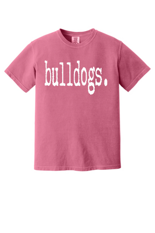 Bulldogs Typography Comfort Colors Tee