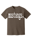 Mustangs Typography Comfort Colors Tee