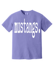 Mustangs Typography Comfort Colors Tee