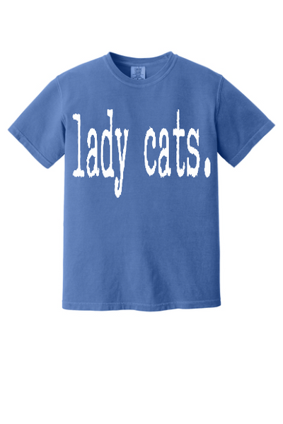Lady Cats Typography Comfort Colors Tee