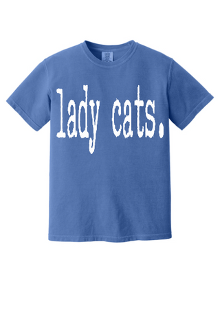 Lady Cats Typography Comfort Colors Tee