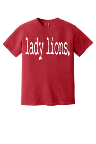 Lady Lions Typography Comfort Colors Tee