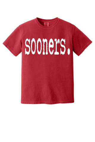 Sooners Typography Comfort Colors Tee