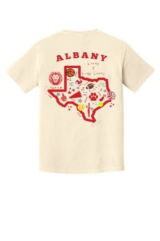 Albany School Spirit Ivory Comfort Colors Brand Tee