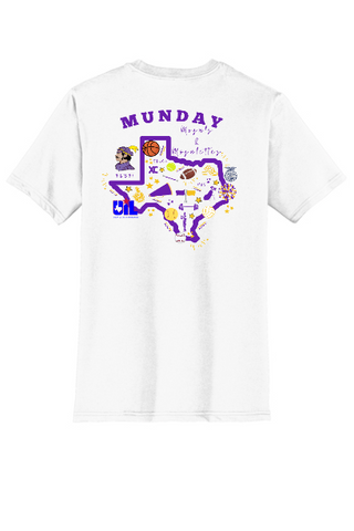 Munday School Spirit White District Brand Tee